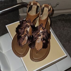 Michael Kors Brown Tassel Women's Sandals
